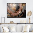 thumbnail image 2 of Designart "Infinity Rivers in Golden and Pink Abstract III" Extra Large Abstract Framed Wall Art - Modern Gold Abstract Liquid Ink Entryway Framed Wall Art, 2 of 7