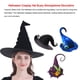 thumbnail image 5 of Inteprter Sombrero de Halloween Atmósferas Temática Cosplay Sombreros Vacaciones Sombrero Decoración Creepy Spooky Disfraz Accesorio Fotografía Kits de decoración para fiestas Negro Inteprter HA068200-01, 5 of 6