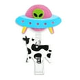 thumbnail image 1 of Expérience d'Abduction de Vache Ovni, Accessoire de Rencontre Extraterrestre, Répliques Réalistes, Détail Gravé, Charme de Collectionneur, Thème de Sci-Fi, Moulinet Interactif, Style Vintage, Équipement de Fan de Sci-Fi, PENDANE, Bleu Rose, 1 of 8