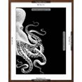 thumbnail image 5 of Art.com Octopus Black and White b Art Print by Fab Funky, Brown Frame Wall Art, 23" x 29", 5 of 5