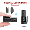 thumbnail image 2 of Cámara para coche con caja negra, gran angular de 140°, cámara para salpicadero con WiFi, USB, DVR, lente única, HD, ADAS, asistencia a la conducción, minicámara 1080P, 2 of 5