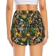 thumbnail image 3 of Picia Hawaiian Culture Symbols Pattern Women's 2 in 1 Athletic Running Shorts High Waisted Workout Casual Gym Sweat Shorts with Comfy Liner Zipper Pockets-Medium, 3 of 9