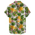thumbnail image 1 of Camisas De Lino Para Hombre Casual Hombres Solapa Estampado Manga Corta Puños Botón Puerto Estilo Floral Camisa Sand Beach Hawaiianss Summer Top (Beige, XL), 1 of 3