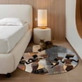 thumbnail image 2 of Round Rugs 4Ft, Black Brown Girls Boho Round Area Rug Washable Indoor Throw Carpet, Grey Vintage Ethnic Abstract Art Soft Non Slip Circle Rug for Kitchen Nursery Room Home Decor Aesthetic, 2 of 8