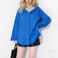 thumbnail image 2 of Wensltd Women Hoodie Sweatshirt Button Fashion Solid Color Long Sleeve Coat Fall Clothing Outfits, 2 of 6
