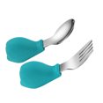 thumbnail image 4 of 1 Set 2pcs Spoons and Forks Baby Dinning Training Tableware Set for Kid, 4 of 8