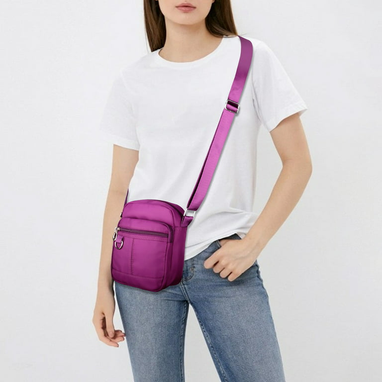 TSV Small Crossbody Bag for Women, Waterproof Ladies Anti-thief Shoulder Bag,  Oxford Fabric Fashion Handbag with Adjustable Strap 