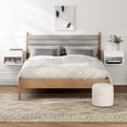 thumbnail image 2 of Joyyskill Floating Nightstand with Drawer Set of 2, Small Wall Mounted Bedside End Table, Modern Fluted Night Stand, White, 2 of 7