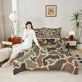 thumbnail image 4 of Manfei Mallard Duck 2pcs Bedding Comforter Set,Rustic Camouflage Twin Comforter Sets,Abstract Vintage Breathable Bedding Set,Breathable Animal Home Decor,Reversible, 4 of 8