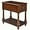 Cherry Walnut, variant on Narrow Open End Table with Drawer, Solid Wood Side Table 2-Tier Skinny Table with Storage Shelves Slim Nightstand Small Sofa End Table for Living Room Bedroom-Cherry Walnut 004DWA