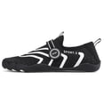thumbnail image 2 of Hicooer Coolcsea Men’s and Women's Fashion Beach Water Shoes Aqua Socks for Pool Sand Swim Black White, 2 of 5