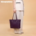 thumbnail image 2 of Bolso de mano Montana West acolchado grande de cuero vegano para mujer, 2 of 7