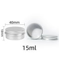 thumbnail image 6 of Cosmetic Sealed Aluminum Container Mini Balm Nail Art Cosmetic Cream Make Up Pot Lip Jar Sealed Aluminum Container, 6 of 7