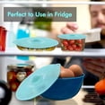 thumbnail image 3 of Juego de 5 Tapas de Silicona para Alimentos de 4 a 10.6 Pulgadas Libres de BPA Aptas para Microondas Horno y Congelador, 3 of 5