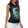 thumbnail image 4 of Whosucclay Panda Moon Nest Golf Vest for Women, Dry-Fit Half Zip for Exercise Outdoor, Elastic Casual Workout Tank Tops, 4 of 7
