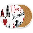 thumbnail image 2 of GZHJMY Cute Valentine's Day Gnome Elf Drink Coasters 1PCS,Absorbent Coaster,Marble Style Ceramic Bar Coaster for Tabletop Protection,Suitable for Kinds of Cups, 2 of 6