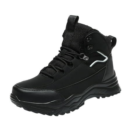 

Eudgs Men s Autumn And Winter Fashion High Top Shoes Warm Comfortable Ankle Boots Mountaineering Sneakers Mens Snow Boots Size 9 Wide Mens Snow Boots Size 12 on Mens Show Boots Snow Walking Leather