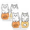 thumbnail image 7 of Yayeee LED Night Lights with Motion Detectors Auto Dusk to Dawn Light Sensors, 2 Pack, Gray Cute Cat, 7 of 7