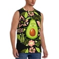 thumbnail image 2 of Easygdp Avocado Keep Calm Men's Breathable Tank Tops Sleeveless Sporty T Shirts for Basketball, Mountaineering, Bodybuilding -XX-Large, 2 of 8