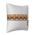 thumbnail image 2 of LNWH Decorative Pillow Covers, Cartoon Owl Square Sofa Decorative Knit Pillow Case, 24"x24", 2 of 8