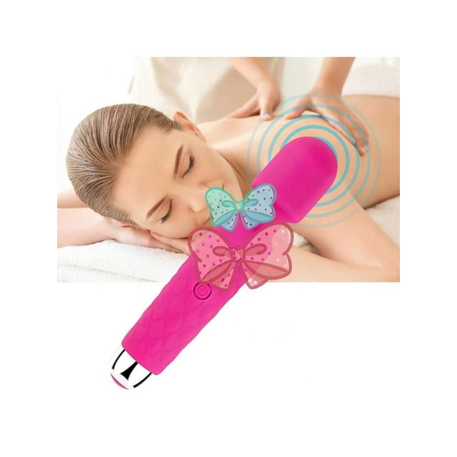 Masajeador muscular portátil tipo varita con 10 modos de masaje profundo y vibración. Masajeador de cuerpo completo para espalda, cuello, piernas y brazos. Fabricado en silicona duradera con diseño