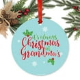 thumbnail image 2 of Round Metal Christmas Ornament, It's Always Christmas at Grandma's House, 1-Pack, Includes Ribbon and Gift Bag, 2 of 2