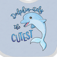 thumbnail image 4 of Inktastic Dolphin-itely the Cutest Boys or Girls Baby Bib, 4 of 4