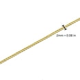 thumbnail image 2 of LoveBling 14k Yellow Gold 2mm Solid Curb Cuban Chain Necklace(Available in Lengths 16" - 24") (22), 2 of 4