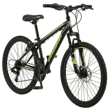 Mongoose 24-in. Excursion Unisex ain Bike, Black and Yellow, 21 Speeds
