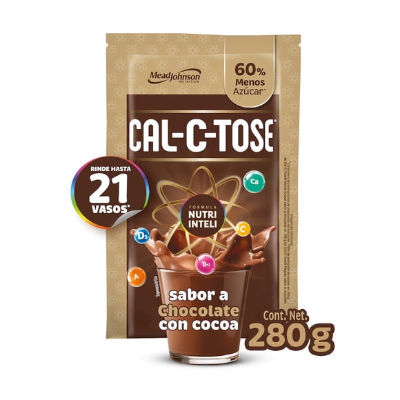 Chocolate en polvo Cal C Tose 60% Menos Azúcar 280 g