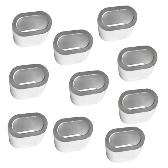 Paquete de 10 piezas Abrazaderas para cable de acero Zulema Manguitos de aluminio 5 mm