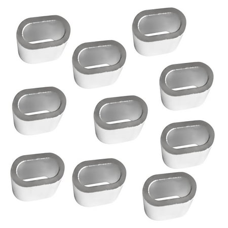 

10 x 10mm Aluminium Wire Rope Ferrules Crimping sleeves for 10mm Wire Rope