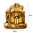 thumbnail image 6 of comerut Christmas House Statue with LED Light Realistic Looking Battery-Operated Colorful Resin Mini House Desktop Decoration, 6 of 7