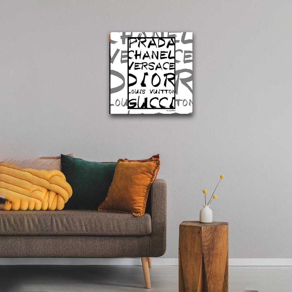FASHION BRANDS BLACK & WHITE DESIGN - 14"x14" Canvas Artwork 20 x 30