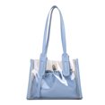 thumbnail image 1 of Sywqhk Bolso De Pvc Transparente + Bolsos De Mano De Caramelo De Pu Bolsos De Compras De Hombro Para Mujer (Azul) Sywqhk Para estrenar, 1 of 9