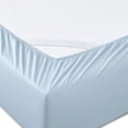thumbnail image 3 of HomeRoots 523875 10 x 9.65 x 4.75 in. Powder Blue Tencel Lyocell Satin Beds Sheet Set - Set of 6, 3 of 7