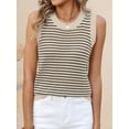 thumbnail image 6 of ANRABESS Sweater Vest for Women Striped Sleeveless Knit Tank Top, Lightweight Crewneck Casual Summer Pullover Shirt, 6 of 9