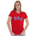 thumbnail image 5 of USA United States Patriotic 4th July Womens Slim Fit Graphic Tee Brisco Brands M, 5 of 6