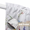 thumbnail image 2 of Hummingbird Floral Kitchen Window Curtains, Swag Curtains Valance for Bedroom Living Room Bathroom, Farmhouse Floral Botanical Rod Pocket Window Treatment Curtain Block Drapes 2 Panels 28"x36", 2 of 9