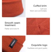 AONIJIE Merino Wool Blend Double Layer Knit Winter Hat - Classic Knit Cuffed Beanie Hat Skull Caps for Men and Women(A: Grey)