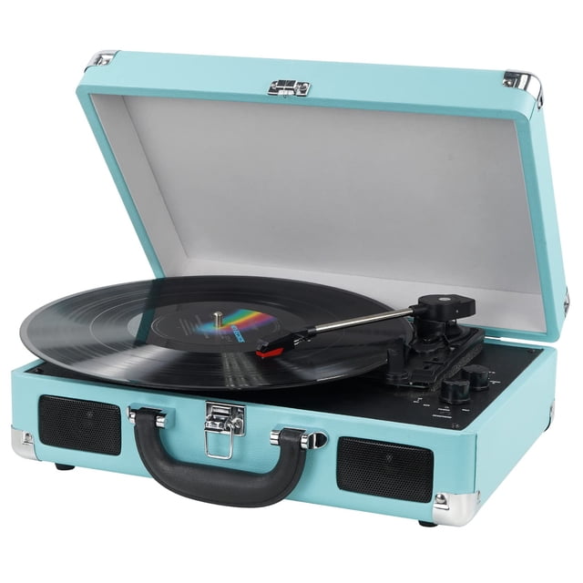 Reproductor de discos de vinilo DIGITNOW inalámbrico Bluetooth de 3 velocidades
