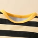 thumbnail image 4 of Odeerbi 0-18 Meses Conjunto Canastilla de Verano Para Niña Traje de Punto de Canalé A Rayas Falda Con Tirantes Abeja Con Cinta Para La Cabeza Conjunto de Tres Piezas Mono Con Lazo, 4 of 9