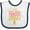 White and Navy, variant on Inktastic Karate Princess Girls Martial Arts Girls Baby Bib