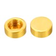 thumbnail image 4 of Uxcell M10 15x6mm Lamp Finial Cap Knob Flat Screw Cap Nut Female Thread Light Fixtures Electrophoresis Gold 10 Pack, 4 of 6