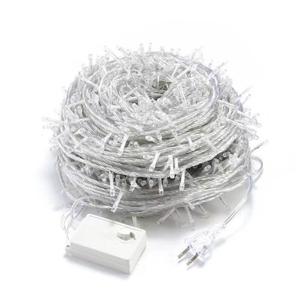 Guirnalda de Luces LED 240 Bombillas (27m), Conectable, Impermeable IP44, 13 Modos con Temporizador, Cable Transparente para Interior/Exterior, Boda, Navidad y Jardín (Blanco Cálido)