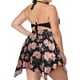 thumbnail image 5 of Wosthever Traje de baño de fibra acrílica, ropa de playa para parque acuático, traje de baño para playa, traje de baño para mujer, traje de Traje de baño nueva impresión, 1 4XL, 5 of 6