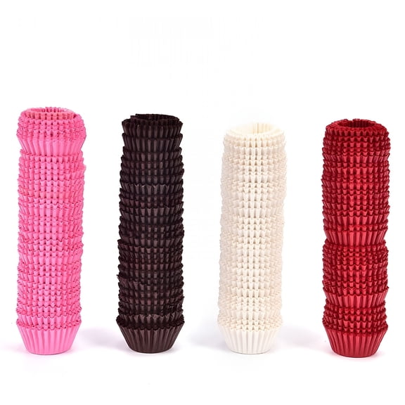 ACDANC Mini Baking Cups,Solid Color Paper Liners (500 Count)