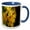 Blue/White, variant on 3drose, Turkish St Johns Wort Wild Flower Vector Image, 15oz Mug