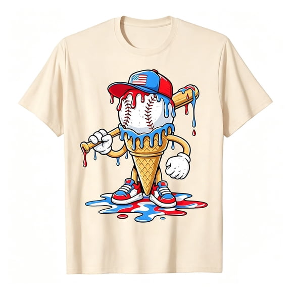 Lullu Boys Baseball Graphic Tee Casual Sports Short Sleeve T-Shirt Summer Tops, Sizes 2-13