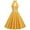 Yellow dresses for women 2023, variant on Wycnly Dresses for Women Evening Party Prom Vintage 1950S Pleated Swing Strap Dresses with Belt Halter Sleeveless Dot Print Summer Midi Formal Dress Blue s